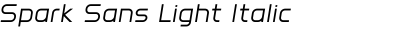 Spark Sans Light Italic